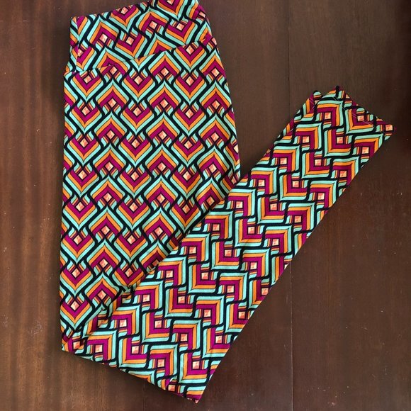 LuLaRoe Bright Goemetric TC Leggings - Picture 2 of 5